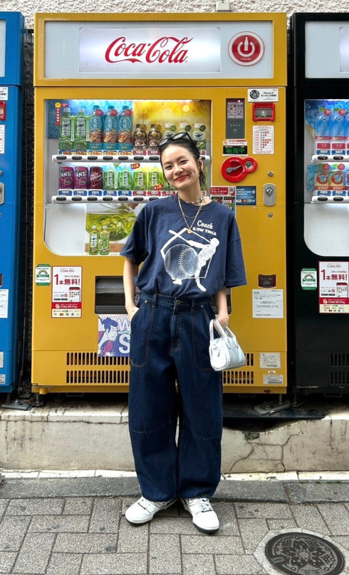 刺繍カーブデニム